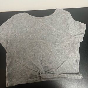 Bozzolo Heather Gray Ribbed Top